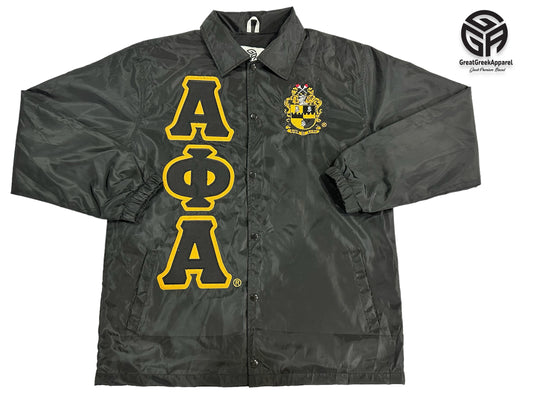 Alpha Phi Alpha Waterproof Black Coach jacket