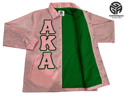 AKA Waterproof Baby Pink Coach jacket