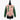 Alpha Kappa Alpha AKA pink wool varsity letterman jacket with green leather sleeves large chenille AKA letters shield crest and gold snaps on mannequin
