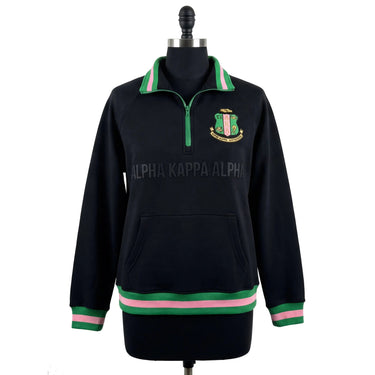 Alpha Kappa Alpha Black Quarter-Zip Sweatshirt