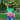 Person wearing a green and pink letterman jacket with 'A K A' on it, standing outdoors.