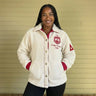 Delta Sigma Theta Cream Teddy Fur Snap Jacket