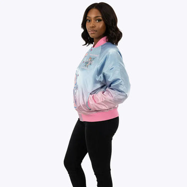 GAMMA PHI DELTA RAINBOW BOMBER JACKET FOR WOMEN