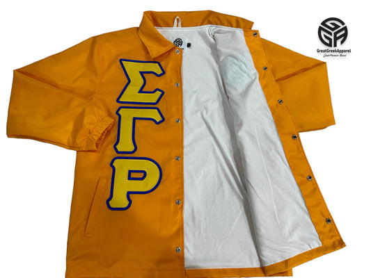 Sigma Gamma Rho Waterproof Gold Coach jacket