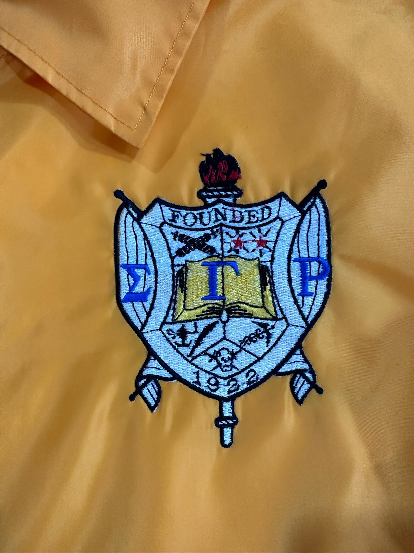 Sigma Gamma Rho Waterproof Gold Coach jacket