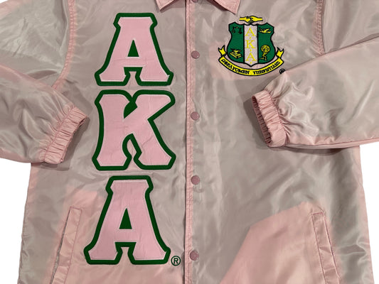 AKA Waterproof Baby Pink Coach jacket