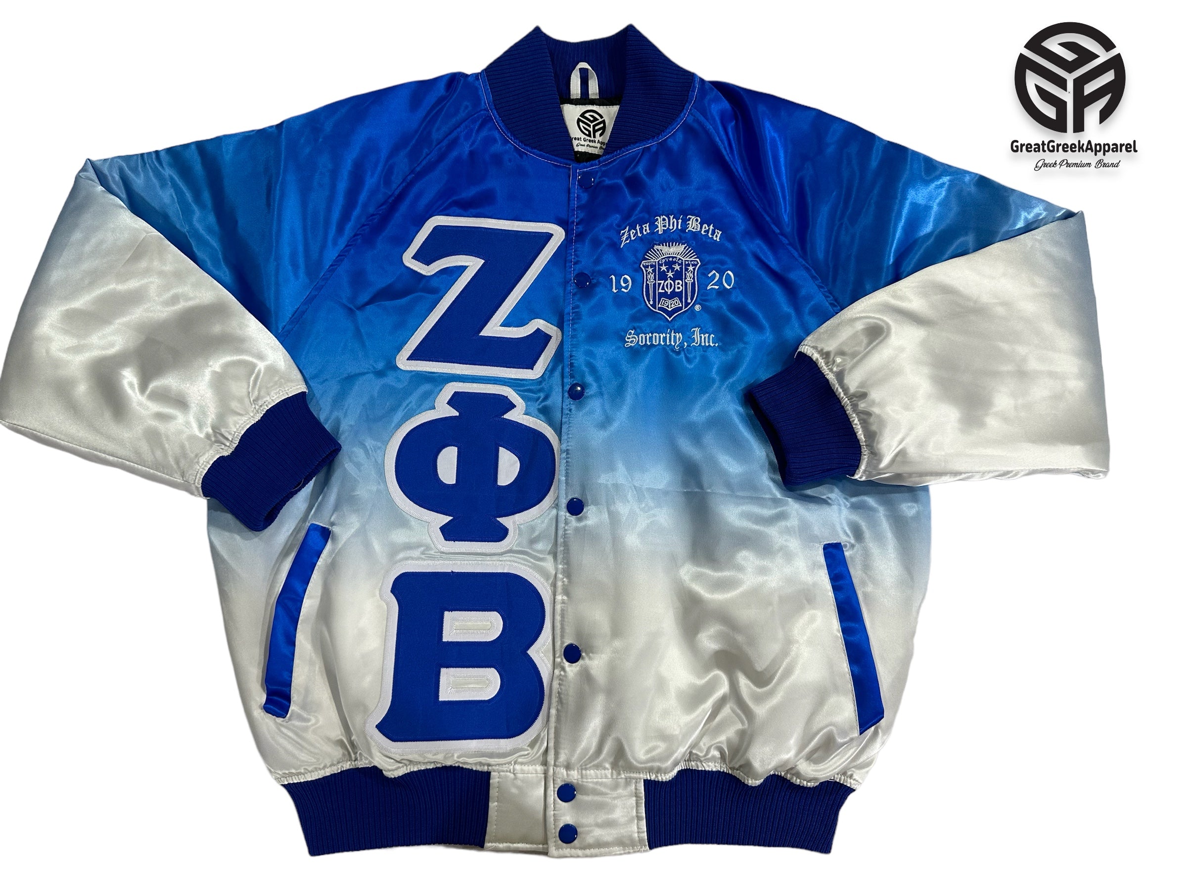Zeta Phi Beta Alpha Rainbow Bomber Jacket Great Greek Apparel