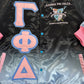 Black And SKY  GAMMA PHI DELTA Rainbow Bomber Jacket