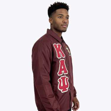 Kappa Alpha Psi Waterproof Black Coach Jacket for Men