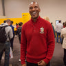Kappa Alpha Psi Crimson Ribbed Quarter Button Sweater