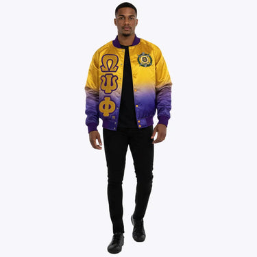 Omega Psi Phi Bomber Rainbow Jacket