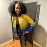 Sigma Gamma Rho Ombre Bomber Jacket, Stitched SGRho Greek Letter Satin Jacket