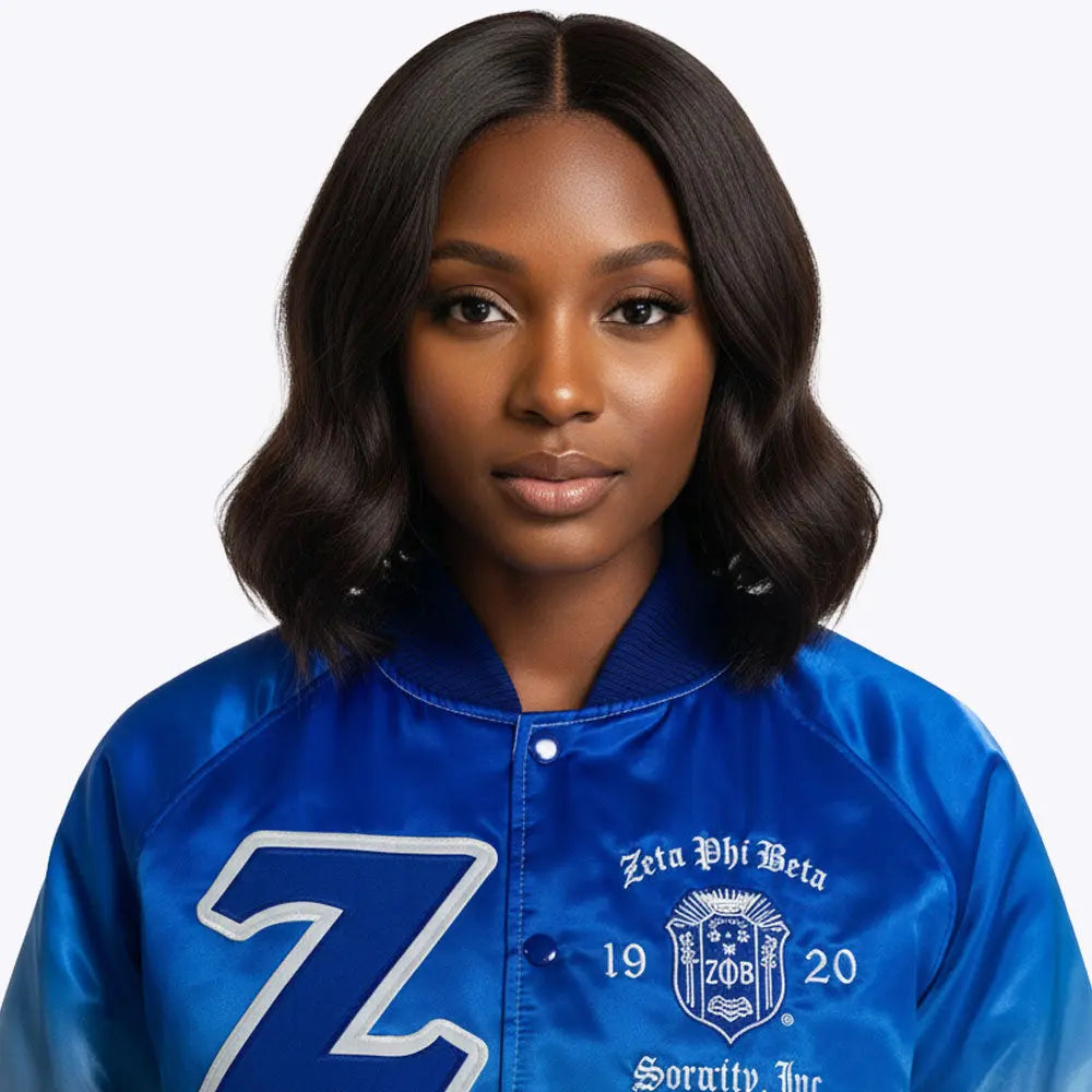 ZETA PHI BETA RAINBOW BOMBER JACKET FOR WOMEN Great Greek Apparel