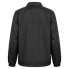 Black jacket shown from the back on a white background