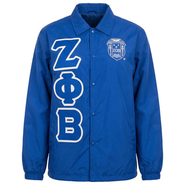 Zeta Phi Beta Coach Jacket in Royal Blue for Stylish Wear