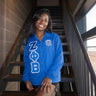 Zeta Phi Beta Coach Jacket in Royal Blue for Stylish Wear